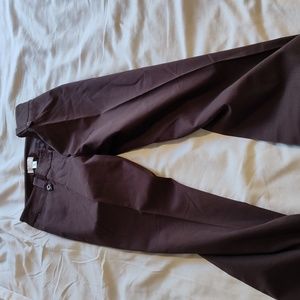 Dress pants with wide bottom cut